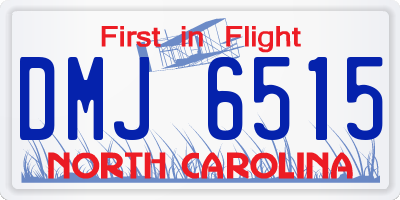 NC license plate DMJ6515