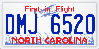 NC license plate DMJ6520