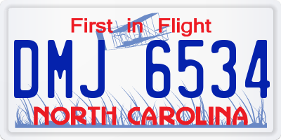 NC license plate DMJ6534