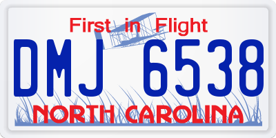 NC license plate DMJ6538