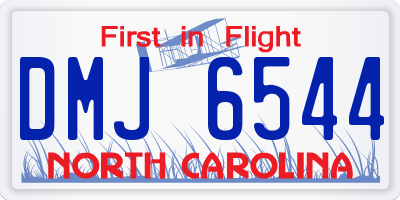 NC license plate DMJ6544
