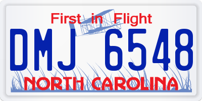 NC license plate DMJ6548