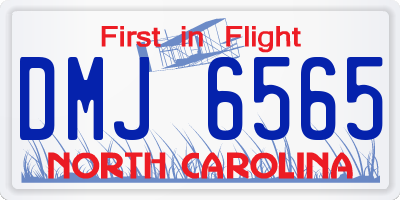 NC license plate DMJ6565