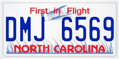 NC license plate DMJ6569