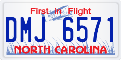 NC license plate DMJ6571