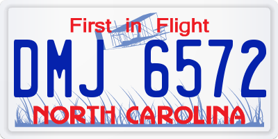 NC license plate DMJ6572