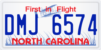 NC license plate DMJ6574