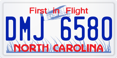 NC license plate DMJ6580