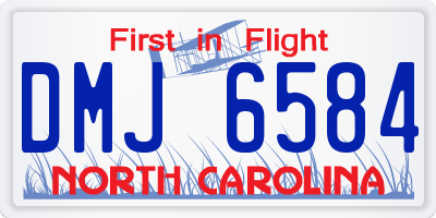 NC license plate DMJ6584