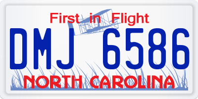 NC license plate DMJ6586
