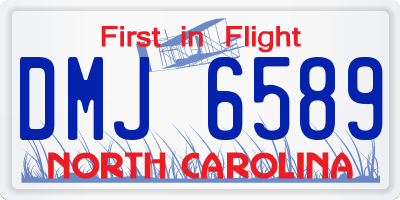 NC license plate DMJ6589
