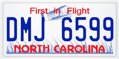 NC license plate DMJ6599