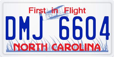 NC license plate DMJ6604