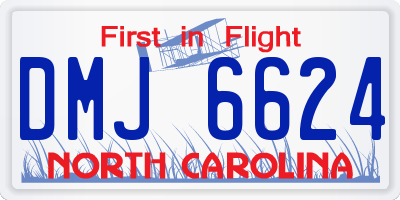 NC license plate DMJ6624