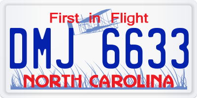 NC license plate DMJ6633