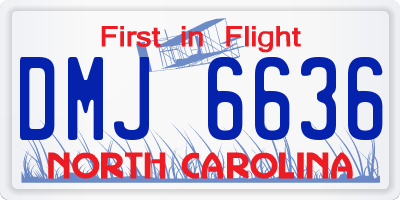 NC license plate DMJ6636