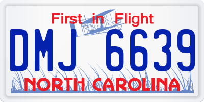 NC license plate DMJ6639