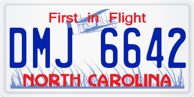 NC license plate DMJ6642