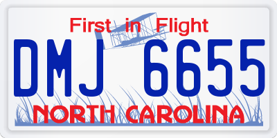 NC license plate DMJ6655