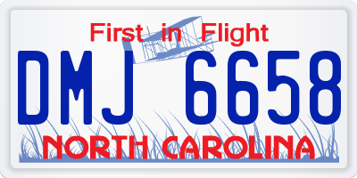 NC license plate DMJ6658
