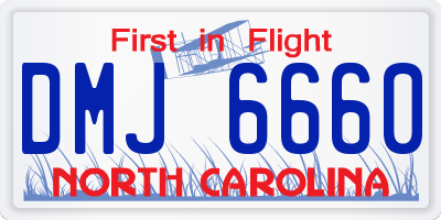 NC license plate DMJ6660