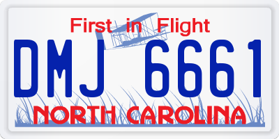 NC license plate DMJ6661