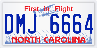 NC license plate DMJ6664