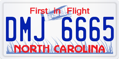 NC license plate DMJ6665