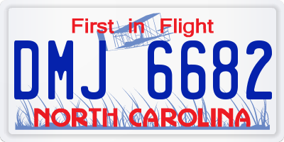 NC license plate DMJ6682