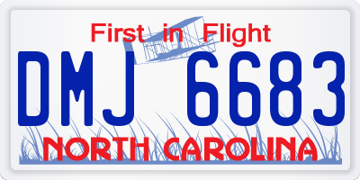 NC license plate DMJ6683