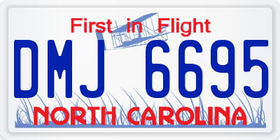 NC license plate DMJ6695
