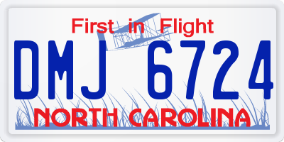 NC license plate DMJ6724
