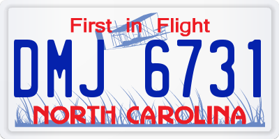 NC license plate DMJ6731
