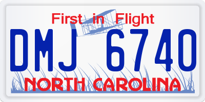 NC license plate DMJ6740