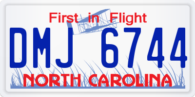 NC license plate DMJ6744
