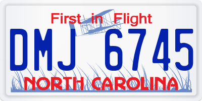 NC license plate DMJ6745