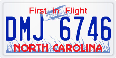 NC license plate DMJ6746