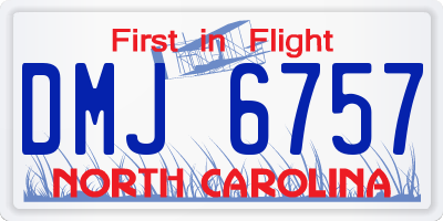 NC license plate DMJ6757