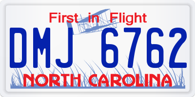 NC license plate DMJ6762