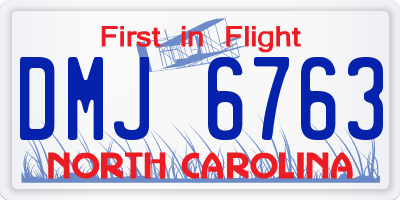 NC license plate DMJ6763