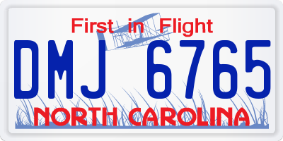 NC license plate DMJ6765