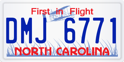 NC license plate DMJ6771