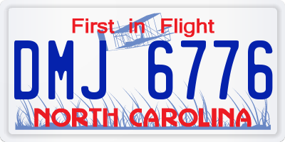 NC license plate DMJ6776