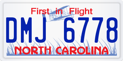 NC license plate DMJ6778