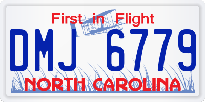 NC license plate DMJ6779