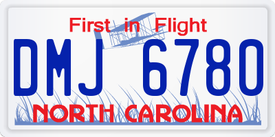 NC license plate DMJ6780