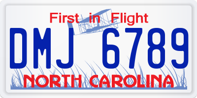 NC license plate DMJ6789