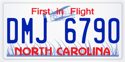 NC license plate DMJ6790