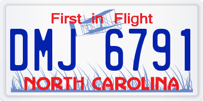 NC license plate DMJ6791