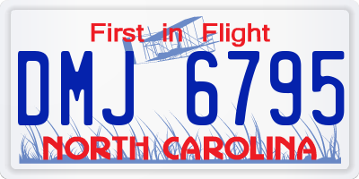 NC license plate DMJ6795